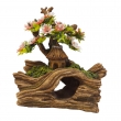 NOBBY: Aqua Ornaments WOOD WITH HUT with plants