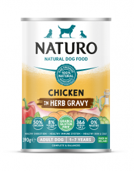 NATURO can-GF CHICKEN Veggies & Fruits, 390gr