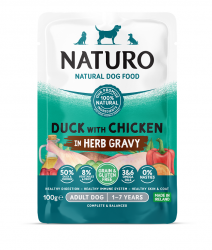NATURO topper: GF DUCK & CHICKEN in Herb Gravy 100g