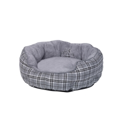 NOBBY-Comfort Στρογγυλό Κρεβάτι Classic KAPU  grey checker