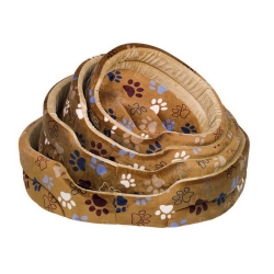 NOBBY SET: PLUSH Oval Comfort Bed Classic LISSI x4 Brown