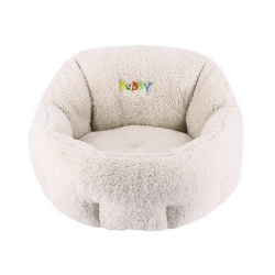 NOBBY: Oval Comfort Bed PUPPY Ivory