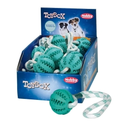 MOBBY DISPLAY: RUBBER Ball ROPE DENTAL x20