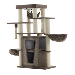 NOBBY: Cat Tree, HITAL Brown linen optics