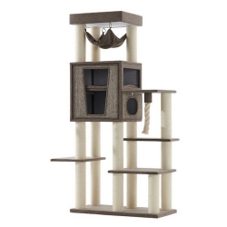 NOBBY: Cat Tree, KASIL Brown linen optics
