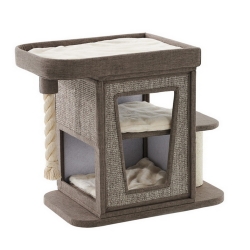 NOBBY: Cat Tree, ULVI Brown linen optics