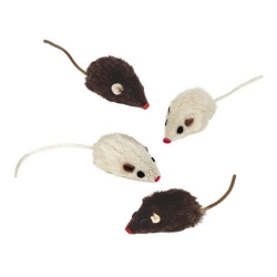 NOBBY: SET: PLUSH Mouse w/ Sound, x4