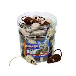 NOBBY DISPLAY: CAT toy box, x45 sisal mouse Brown & Beige
