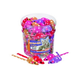 NOBBY DISPLAY: CAT toy box, x72 fabric mouse, dotted