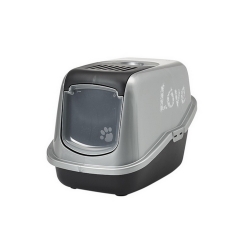 SAVIC: Cat toilet NESTOR Impression LOVE Black-silver