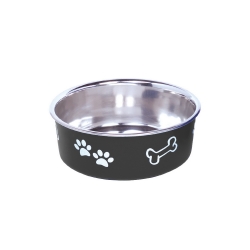 NOBBY: STAINLESS Steel Bowl, FUSION Black