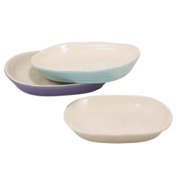 NOBBY: CERAMIC Dish, JADA Lilac/Cream
