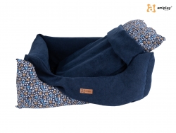 AMIPLAY-Bed Cover MONI x2τεμ Navy Blue