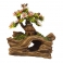 NOBBY: Aqua Ornaments WOOD WITH HUT with plants
