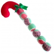 XMAS-Tennis ball cane  M 6,5 cm, 6 pcs, 51 cm