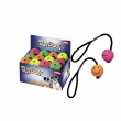 NOBBY DISPLAY:Foam Toy Smiley Ball w/ ROPE, x24 Mixed colors