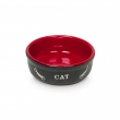 NOBBY: CERAMIC Dish, CAT Black-Red
