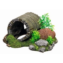 NOBBY: Aqua Ornament, WOOD Tunnel with Plants