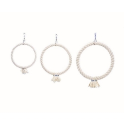 NOBBY: Bird Cage Toy ROUND ROPE White
