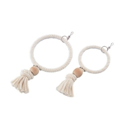 NOBBY: Bird Cage Toy ROUND ROPE White