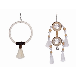 NOBBY-Bird climbing ring, wood and Rope
