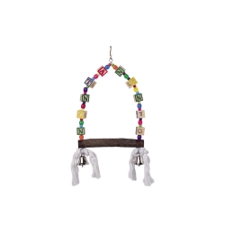 NOBBY: Bird Cage Toy Swing w/ coloured dices