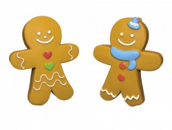 NOBBY+Xmas: DISPLAY 6pcs, Latex GINGERMAN, 20cm