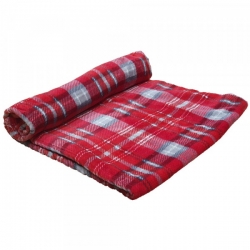 NOBBY+Xmas: Fleece plaid KARELI red, 70x100cm