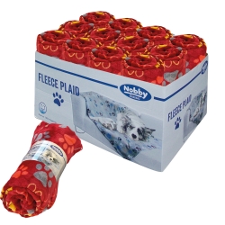 NOBBY+Xmas: DISPLAY 20pcs, fleece Plaid LISSI 70x100cm