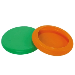 NOBBY: SILICONE Tin Cap Green + Orange