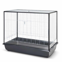 SAVIC: Cage for small animals ARGUS 120 PLEXI silver - black