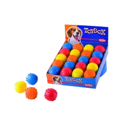 NOBBY DISPLAY: RUBBER toy Ball, knobs, x20 Mixed colors