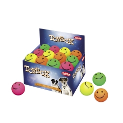 NOBBY DISPLAY:Foam Toy Smiley Balls, x24 Mixed colors