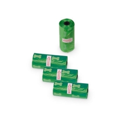 NOBBY: SET: POOP Bag w/ Bone print Green