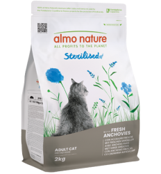 HOLISTIC-Cat food for STERILIZED, Fresh Anchovies, 2kg