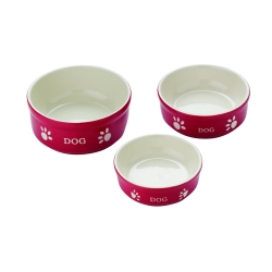 NOBBY: CERAMIC Bowl, CAT Red-Beige