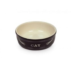 NOBBY: CERAMIC Cat Bowl, CAT Black-Beige