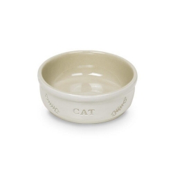 NOBBY: CERAMIC Dish, CAT White-Beige