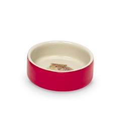 NOBBY: CERAMIC Dish, HAMSTER Red