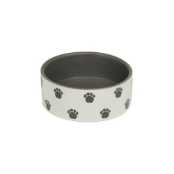 NOBBY: CERAMIC Bowl, Dog PATA Cream-Grey