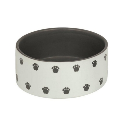 NOBBY: CERAMIC Bowl, Dog PATA Cream-Grey