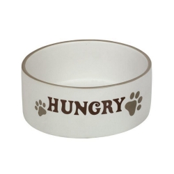 NOBBY: CERAMIC Bowl, Dog HUNGRY Cream