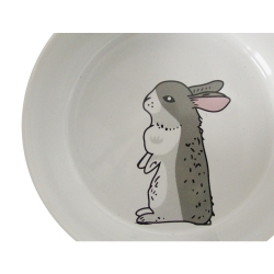 NOBBY: CERAMIC Rabbit -Rabbit Yellow-weiß