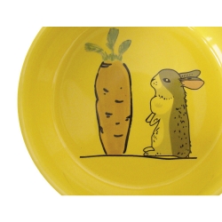 NOBBY: CERAMIC Rabbit -CARROT Plus Grey-Yellow
