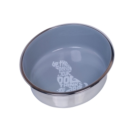 NOBBY: STAINLESS Steel Bowl, WISE, Anti-Slip Grey