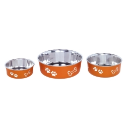 NOBBY: STAINLESS Steel Bowl, FUSION, Anti-Slip copper