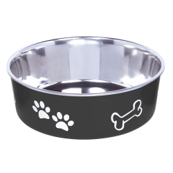 NOBBY: STAINLESS Steel Bowl, FUSION Black