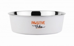 NOBBY: STAINLESS Steel Bowl, Anti-Slip FUSION White