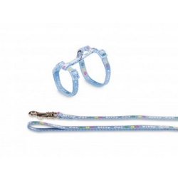 NOBBY: SET: Harness & Leash KITTY CAT Light Blue