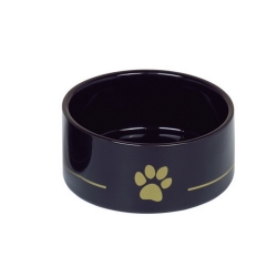 NOBBY: CERAMIC Bowl, GOLDEN PAW Black